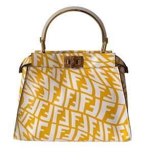 🌼Fendi Peekaboo x Sarah Coleman FF Vertigo - Mini Mimosa/White Gold Hardware